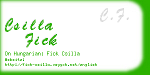 csilla fick business card